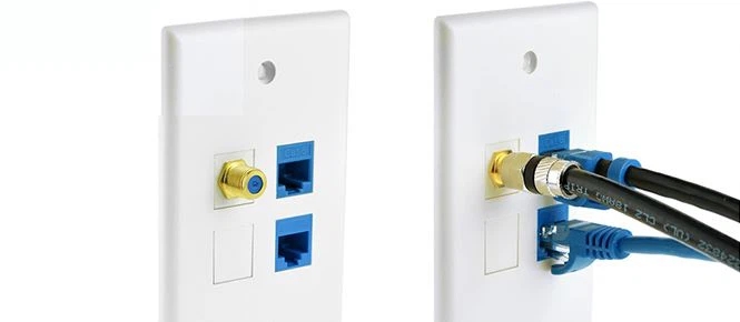 Wall faceplate socket
