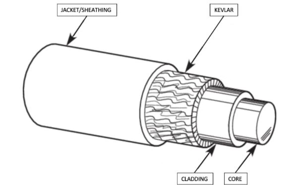 Major components of a fiber cable