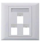 wall style 3ports faceplate